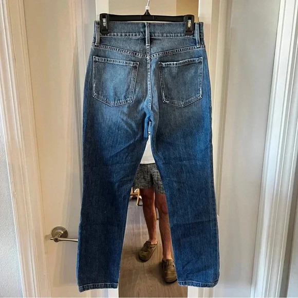 1053 FRAME Denim Heritage Le Sylvie Slender Straight Size 26 Color Blue - Picture 3 of 5